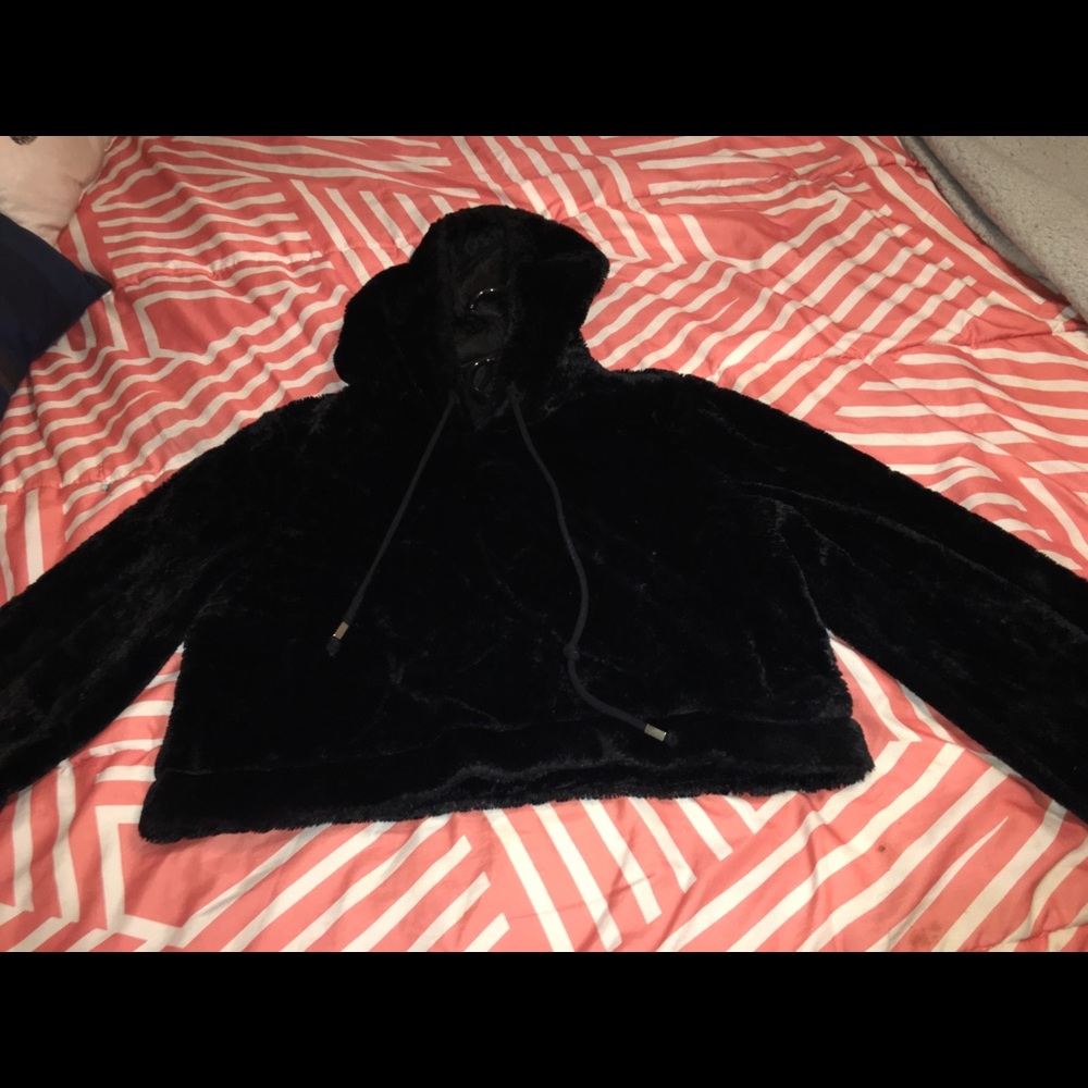 Crop top hoodie sweater